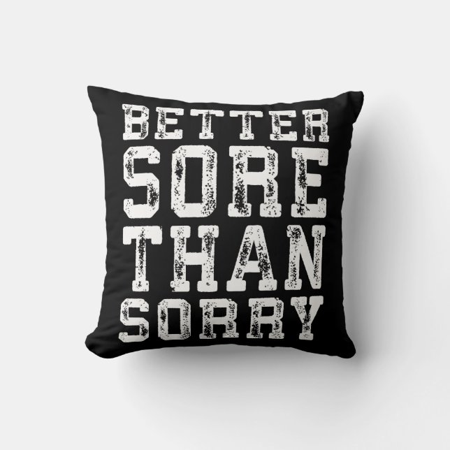 Workout-inspiration - Bättre än att ångra - Gym Kudde (Framsida)