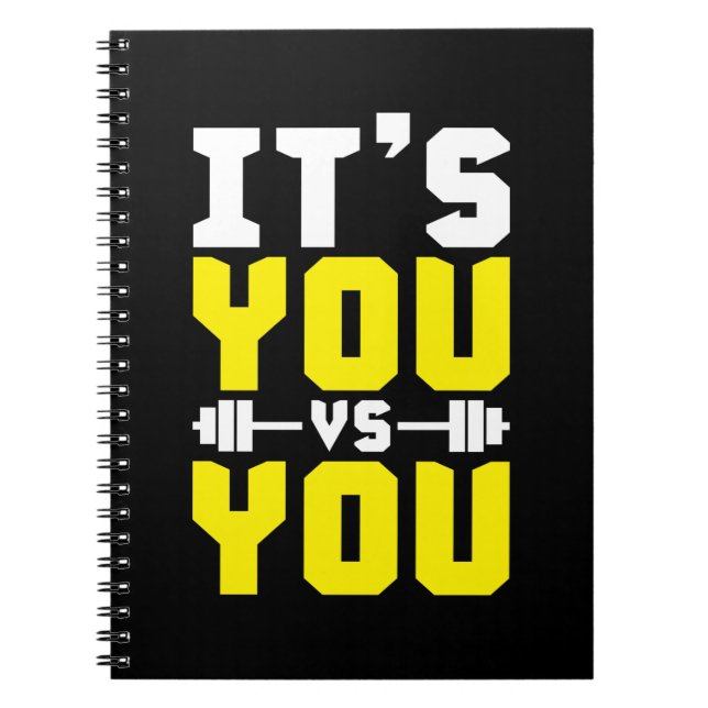 Workout Inspiration - det är du mot dig - Gym Anteckningsbok (Framsidan)