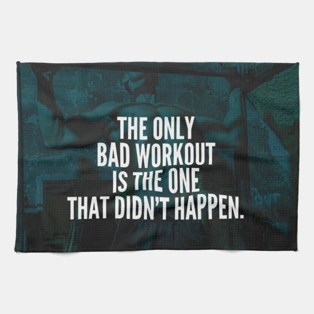 Workout inspirational Ord - felaktig arbetsgång Kökshandduk (Horisontell)