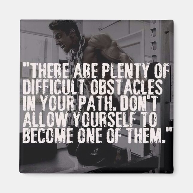 Workout Inspirational Ord - Hinder Magnet (Framsidan)