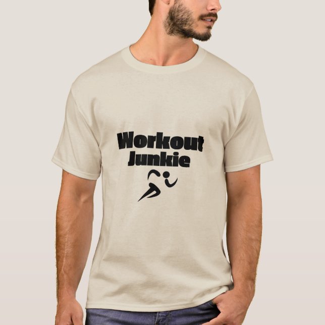 Workout Junkie Manar baströja T Shirt (Framsida)