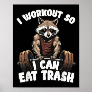 Workout Kära Abs Funny Gym Exercise Fitness Quote Poster