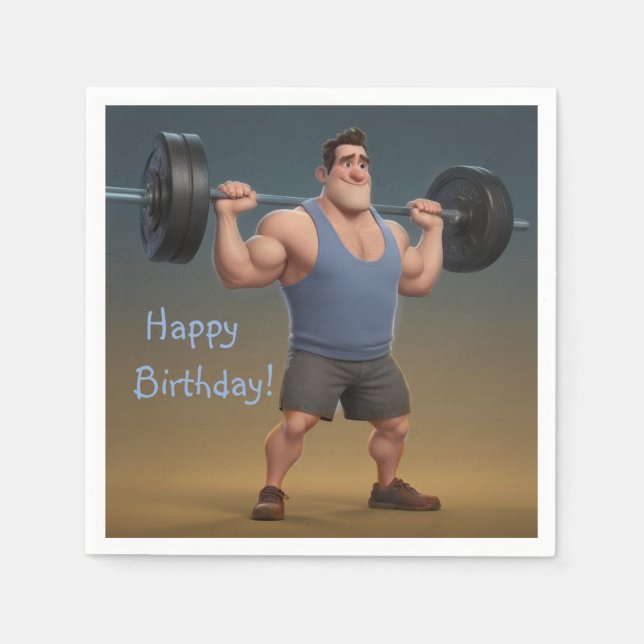 Workout Man Pappersservett (Framsidan)