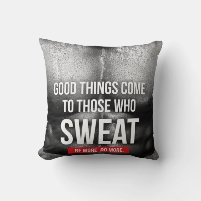 Workout Motivation - Sweat Kudde (Framsida)
