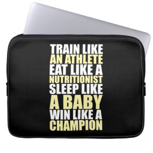 Workout Motivation - Vin som en mästare Laptop Sleeve