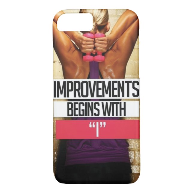 Workout Motivering - förbättringar börjar med "I" Case-Mate iPhone Skal (Baksida)