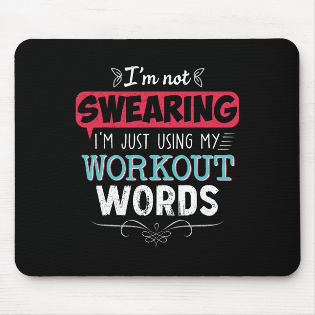 Workout Ord Funny Joke Funny Gift Gym Musmatta (Framsidan)