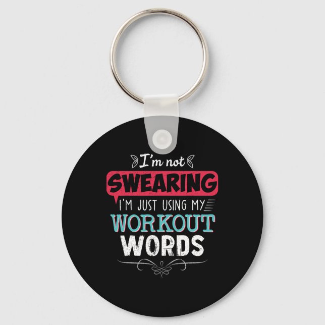Workout Ord Funny Joke Funny Gift Gym Nyckelring (Framsida)
