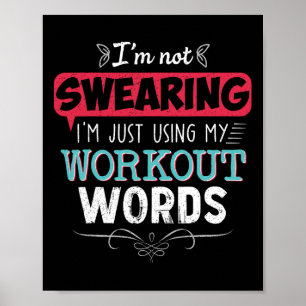 Workout Ord Funny Joke Funny Gift Gym Poster