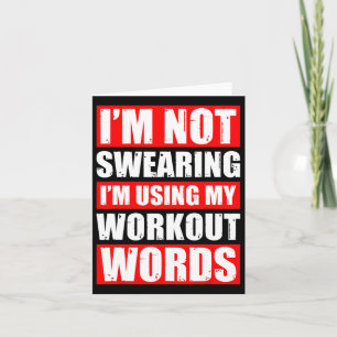 Workout Ord Weight Sports Gym Funny Bodybuilding Kort
