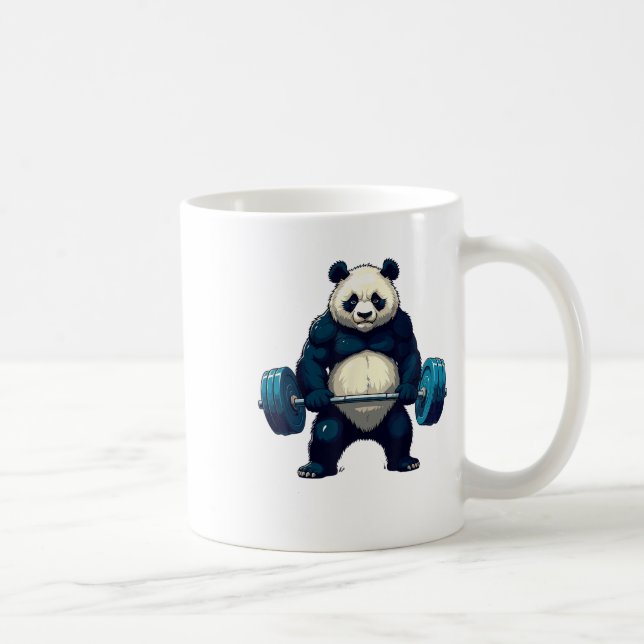 Workout Panda Deadlifter Funny Gym Tee Liwing mot Kaffemugg (Höger)