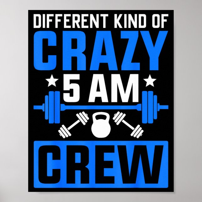 Workout Squad 5am Crew Funny Gym Quote  Poster (Framsidan)