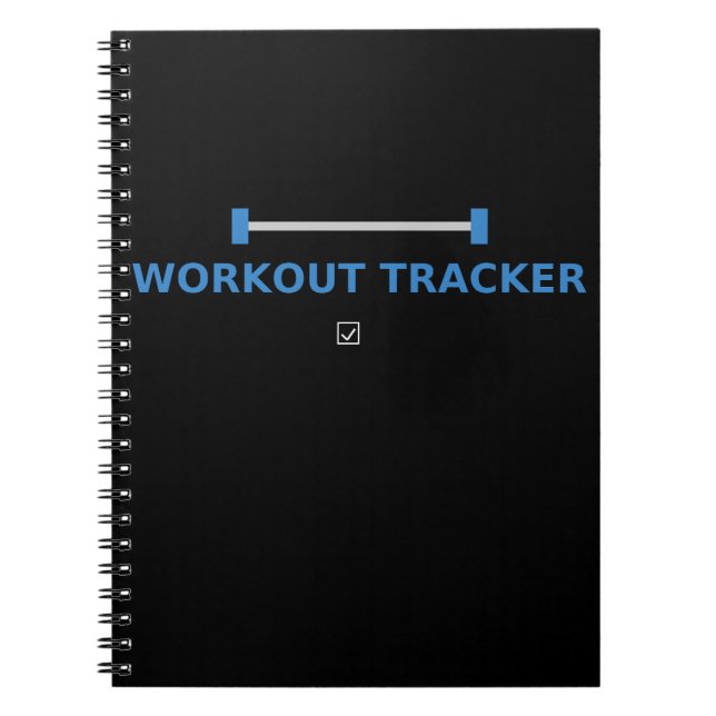 Workout Tracker - Fitness Journal Design Anteckningsbok (Framsidan)