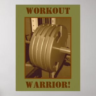 WORKOUT WARRIOR! Viktningsövning Poster