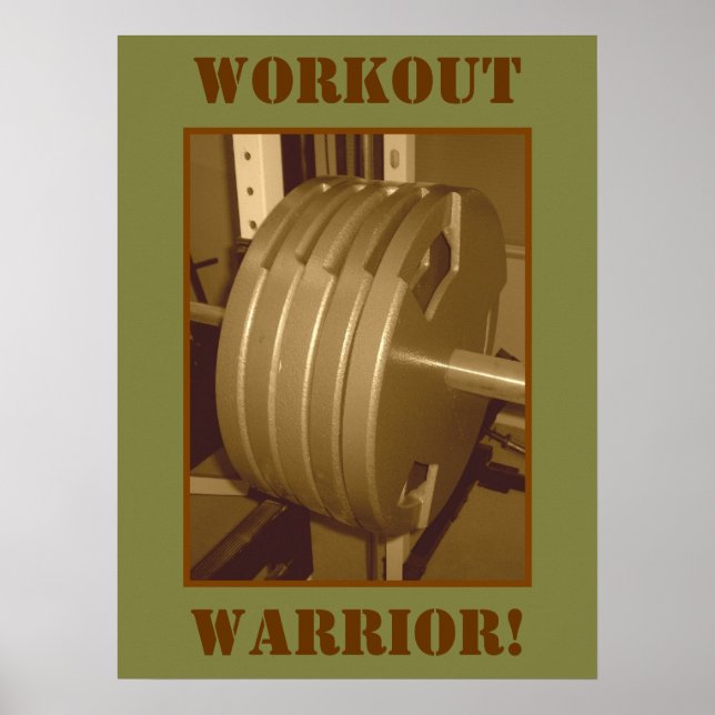 WORKOUT WARRIOR! Viktningsövning Poster (Framsidan)