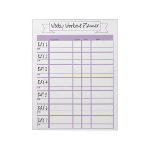 Workout Weekly Planner Anteckningsblock