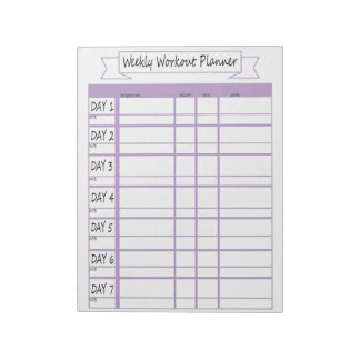 Workout Weekly Planner Anteckningsblock