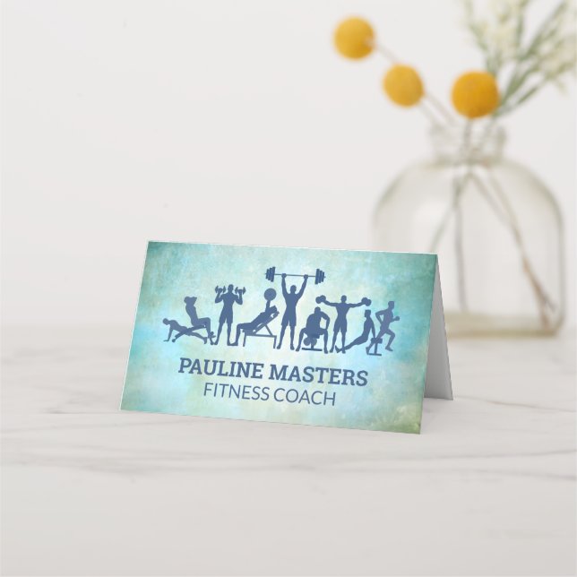 Workouts och Fitness Tidsbeställning Kort (Framsida)