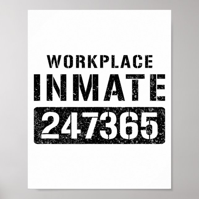 Workplace Worker Prisoner Inmate Halloween Costume Poster (Framsidan)