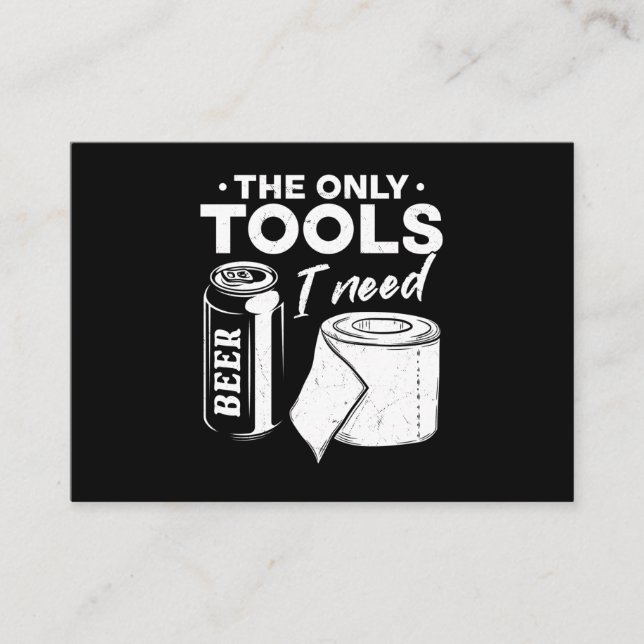 Workshop Beer Toilet Papprare Verktyg Visitkort (Framsida)