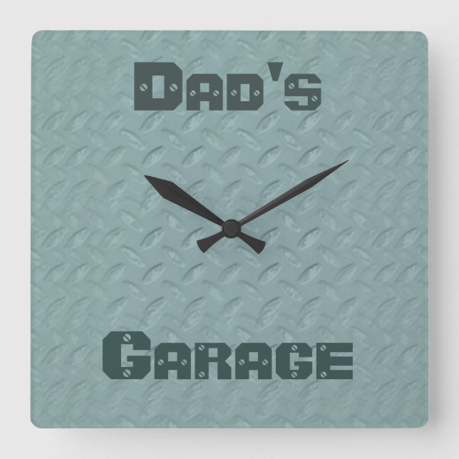 Workshop Clock för anpassningsbar Färg Fyrkantig Klocka (Framsida)