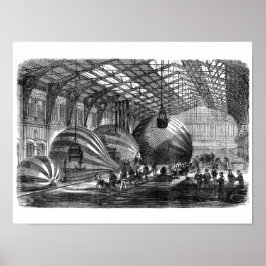 Workshop for the Manufacture of Mail Balloons Poster