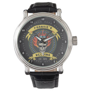 Workshop om personlig Welder Skull Worker Welding Armbandsur