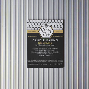 Workshop om svart Gult för honungsbin Honeycomb Flygblad