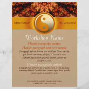 Workshops Party Events Andlig Art flyer-templat