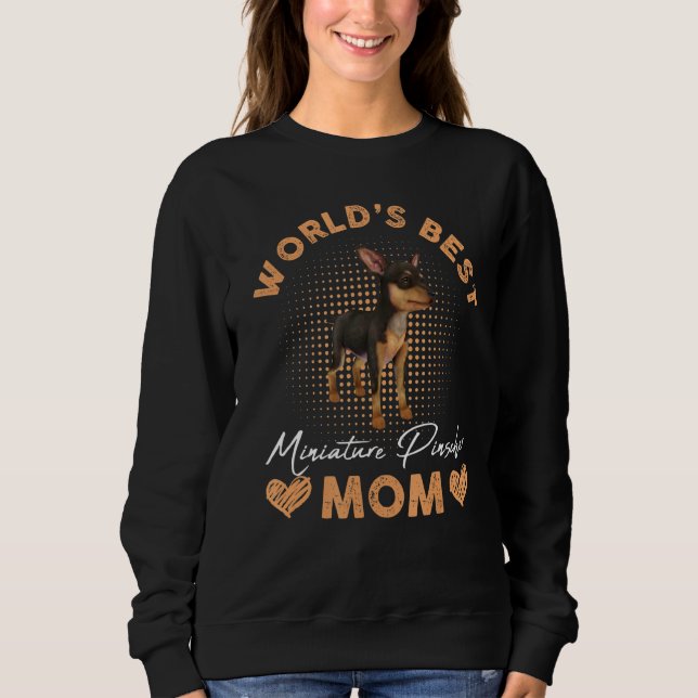 World2019s Best Miniature Pinscher Mamma Women Hun T Shirt (Framsida)