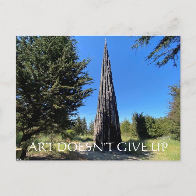 World2Celebrate: ART DOESN'T GE UP Vykort (Framsida)