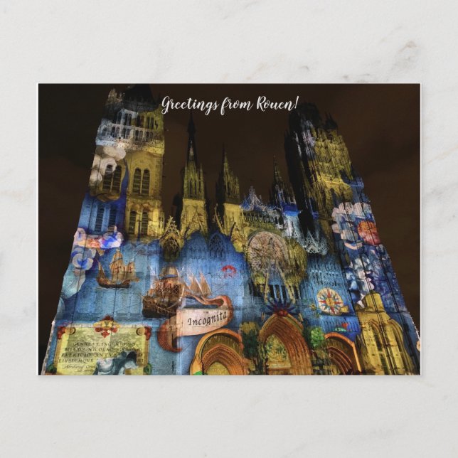 World2Celebrate: Hälsning från Rouen! Vykort (Framsida)