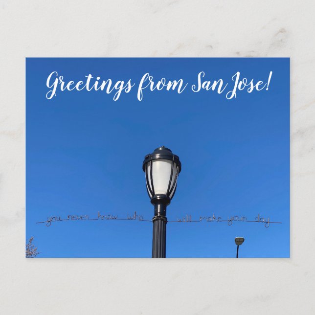 World2Celebrate: Hälsning från San Jose! Vykort (Framsida)