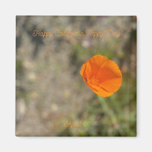 World2Celebrate: Lycklig Kaliforniens vallmodag! Magnet
