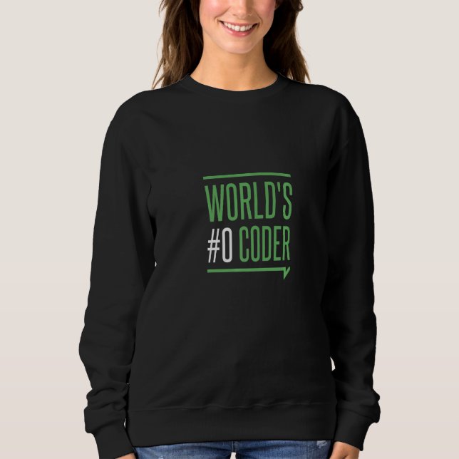 World 0 Coder   Coding Programming Code Coder Humo T Shirt (Framsida)
