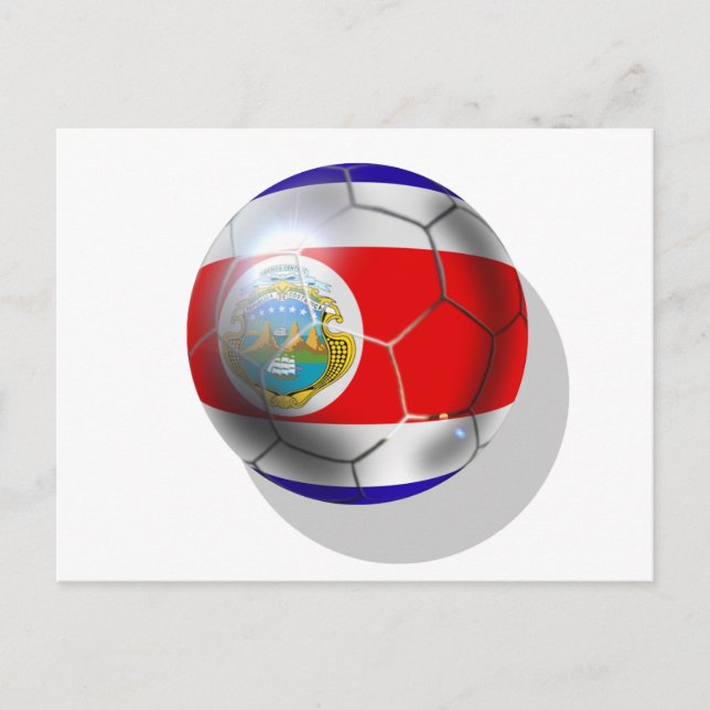 World 2014 Costa Rica-fotbollslaget boll Vykort (Framsida)