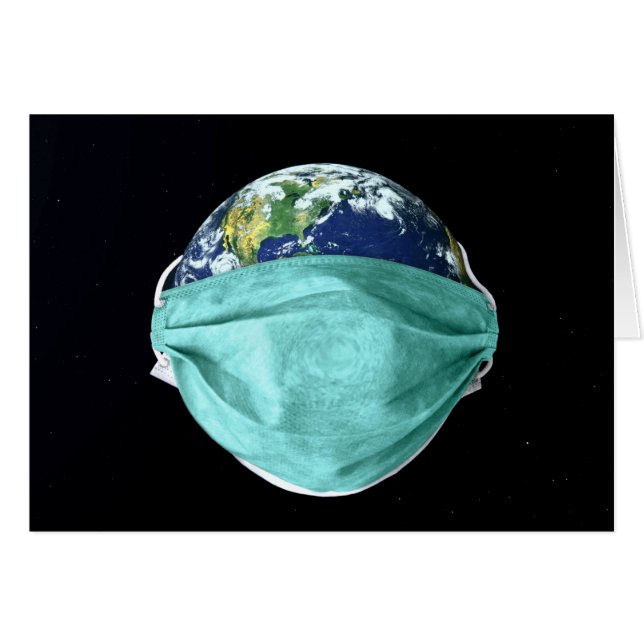 World Akut Coronavirus Hälsningskort (Framsidan Horizontal)