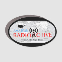 World Amateur Radio Active Car Magnet