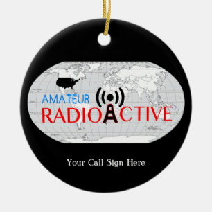 World Amateur Radio Active Julgransprydnad Keramik