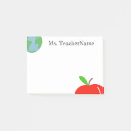 World and Apple Personlig Post-it Block