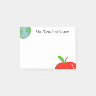 World and Apple Personlig Post-it Block