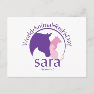World Animal Reiki Day Design Postkort Vykort