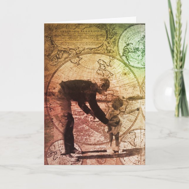 World är ditt ostronhälsningskort kort (Framsida)