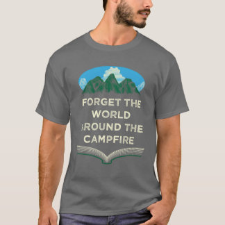 World Around the Campfire Camping Sayings Camper Q T Shirt