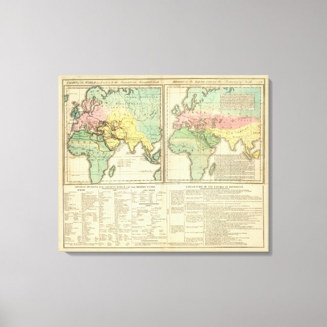 World as Known to Ancients Division Canvastryck (Framsida)