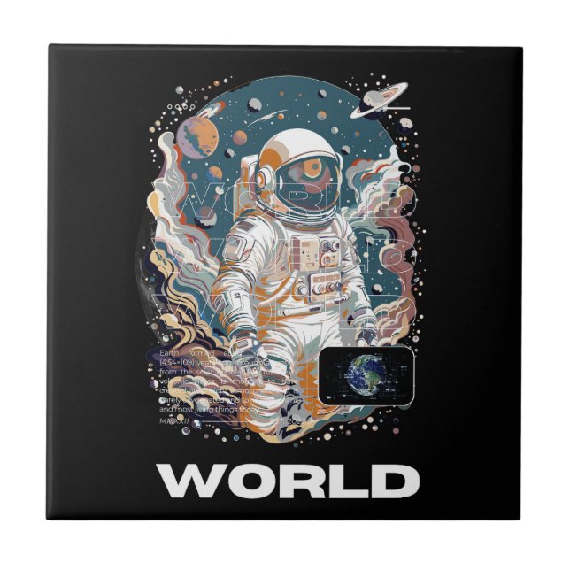 World Astronaut-design Kakelplatta (Framsidan)