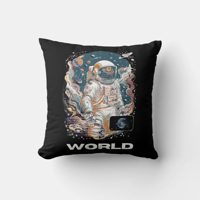 World Astronaut-design Kudde (Framsida)