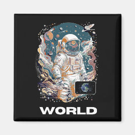 World Astronaut-design Magnet
