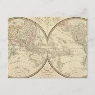 World Atlas Karta Vykort