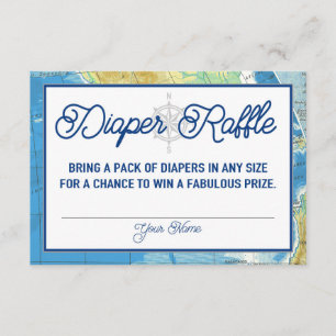 World Await Baby Shower Diaper Raffle Card Tilläggskort